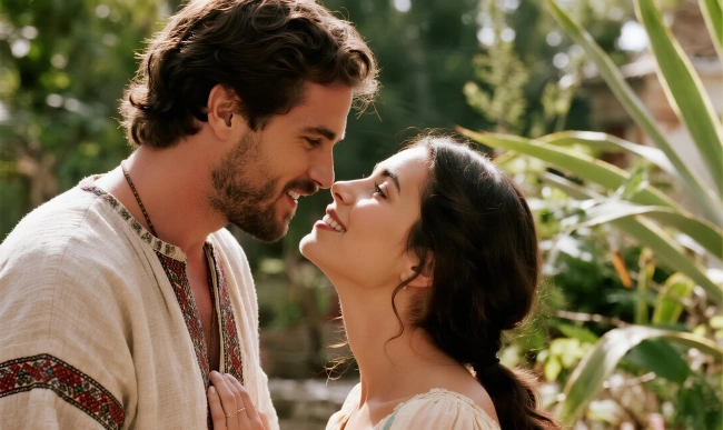 Retrato de Pareja con Efecto Película Retro