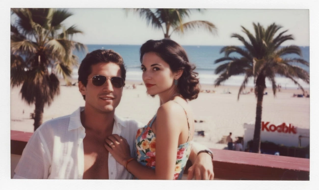 Sesión de Fotos de Pareja con Estilo Polaroid Retro 