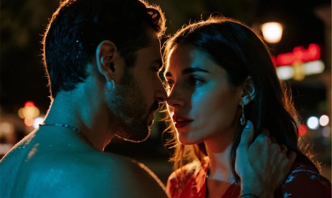 Retrato de Pareja al Estilo Cinematográfico Nocturno