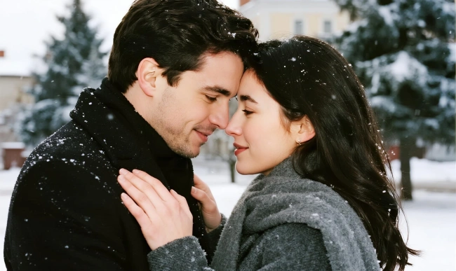 Foto de Pareja en la Nieve