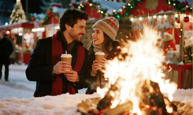 Cita en un Mercado Navideño