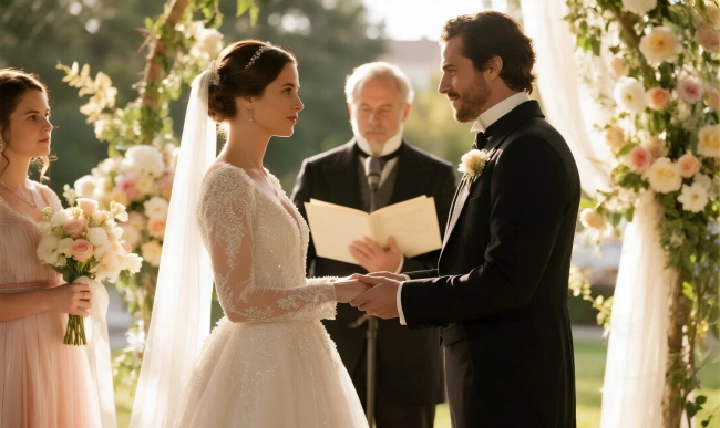 Pareja de Boda Romántica