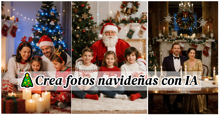 Crear fotos navideñas con IA