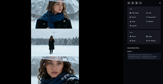 foto de neve gerada por IA