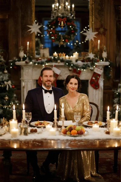 Romantic candlelit dinner