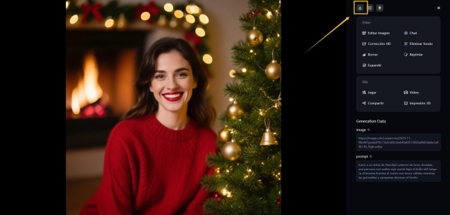 Download the Christmas photo generated by SeaArt AI