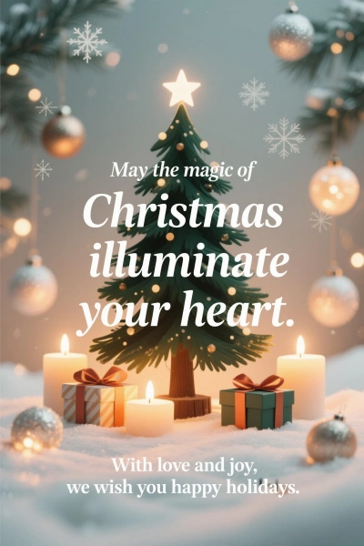 Image with a Christmas greeting message