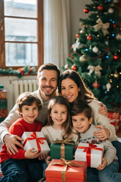 Foto familiar de Navidad