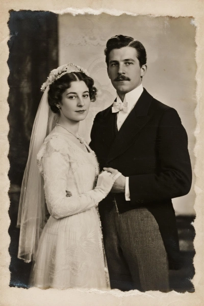 Foto de boda vintage estilo retro