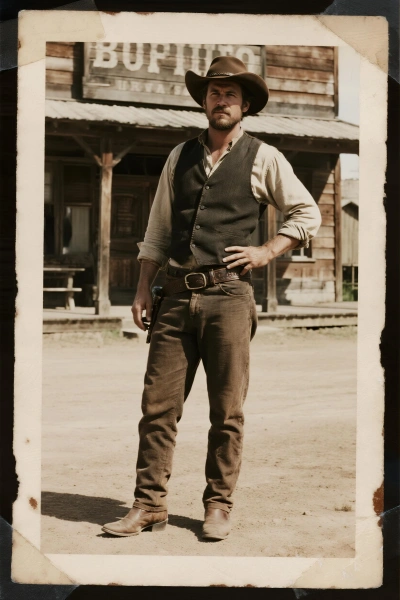 Estética de vaquero del viejo oeste