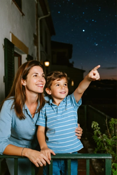 Contando estrellas en la terraza