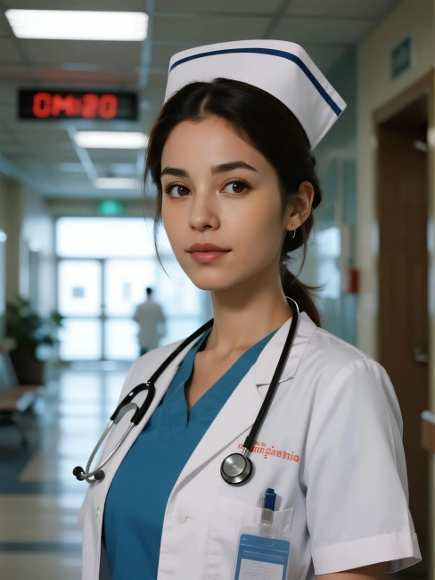 Retrato profissional de enfermeiro(a) dedicado(a)