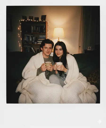Pareja polaroid interior