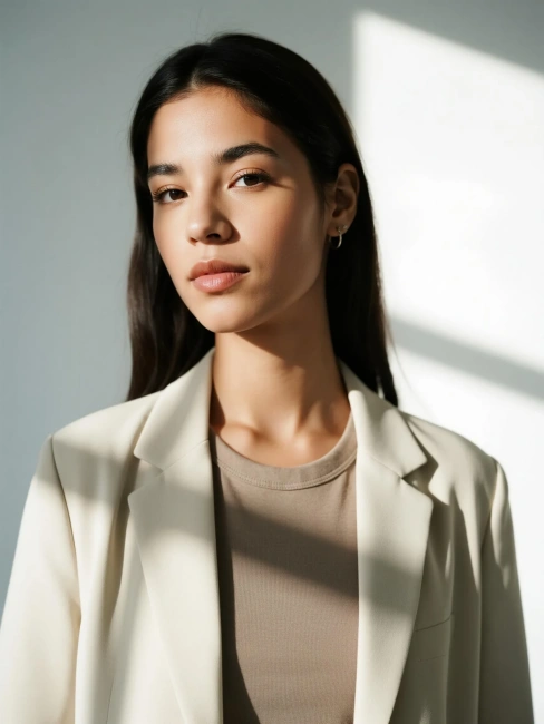 Retrato profissional minimalista