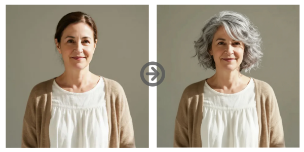 Cortes de cabello para mayores - Cabello corto y ondulado