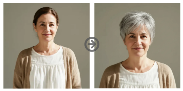 Cortes de cabello para mayores - Pixie plateado corto