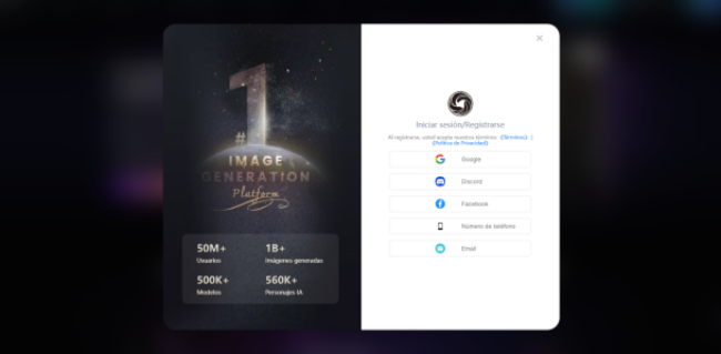 Regístrate e inicia sesión en SeaArt