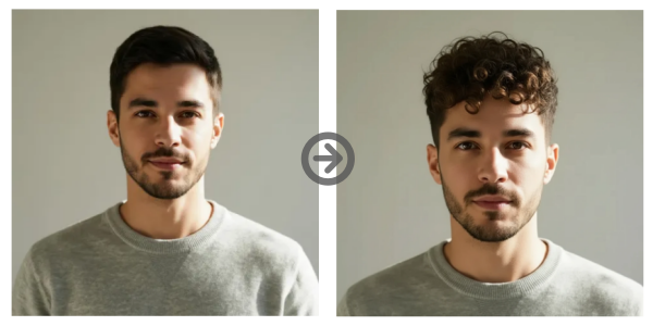 Cortes de cabello para hombres - Rizos arriba