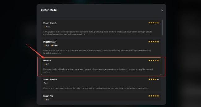 chats con personajes de IA en Gemini 3