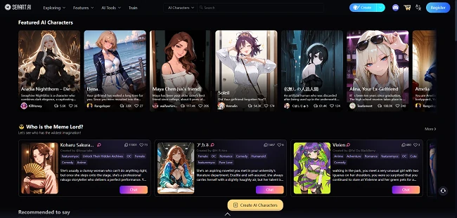 Chat de Personagem SeaArt AI