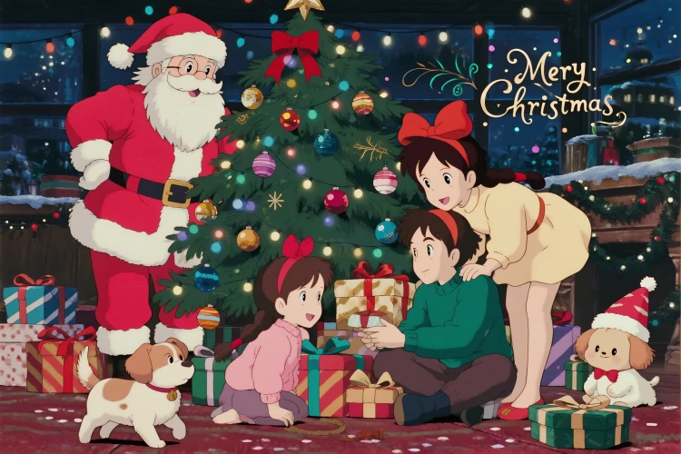 Natal Mágico com Estética Ghibli