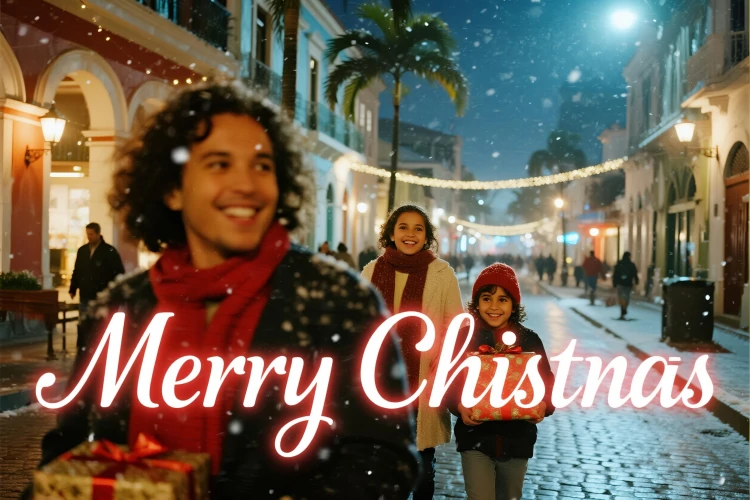 Rua Brasileira com Neve Cinemática