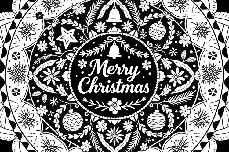 Mandala Natalina para Imprimir