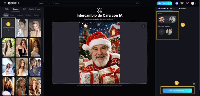 Pasos para poner tu cara en la de Papá Noel