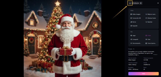 Descarga la foto de Santa Claus generada por IA