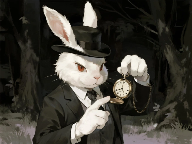 ejemplo de conejo con reloj 1