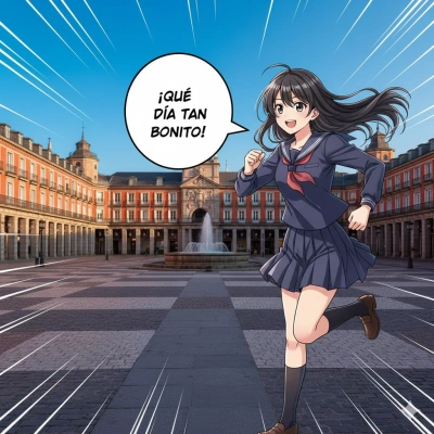 Dibuja una ilustración al estilo manga