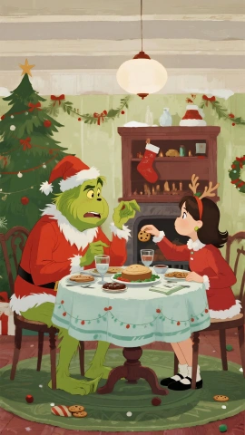 La inesperada cena navideña del Grinch