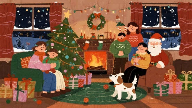 Escena familiar cálida