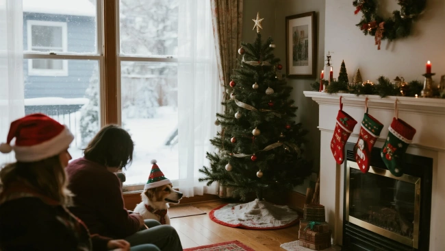 Esfera de cristal navideña