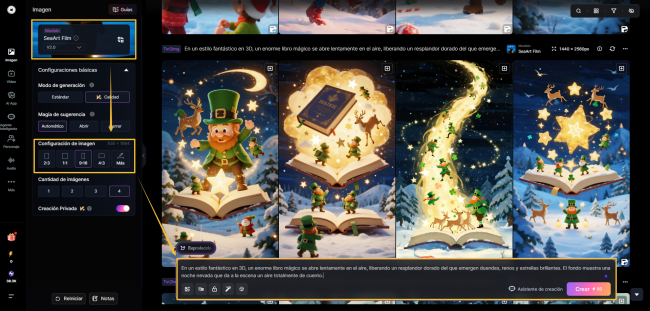 generar fondos de pantalla de Navidad con SeaArt AI