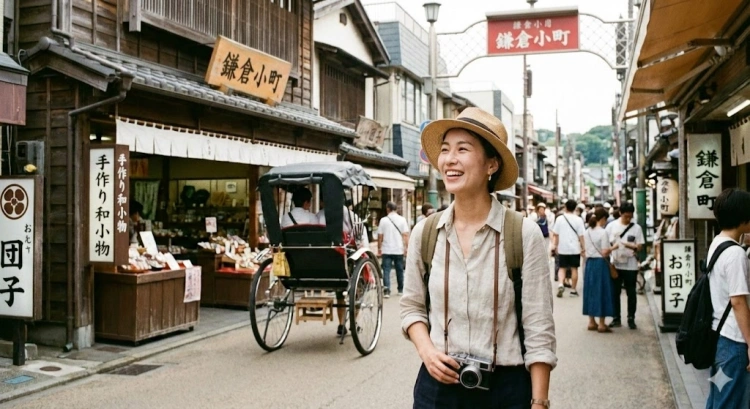 鎌倉・小町通りを歩く一人旅スナップ