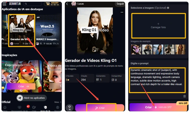 gerador de vídeos Kling o1 do SeaArt