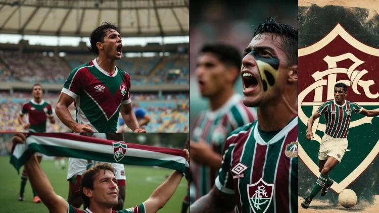 imagens IA Fluminense torcida e jogador