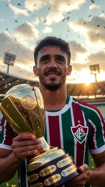jogador IA Fluminense com taça