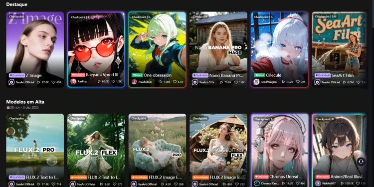 modelos de IA do SeaArt para criar cards de futebol