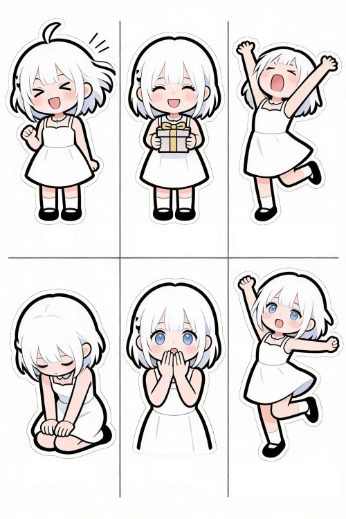 自作のちびキャラスタンプ