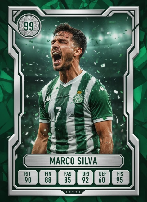 card de futebol em estilo Palmeiras