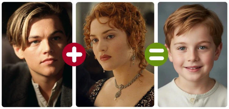 Resultado da simulação realista de bebê de Jack e Rose do Titanic