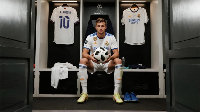 Sentado en el vestuario