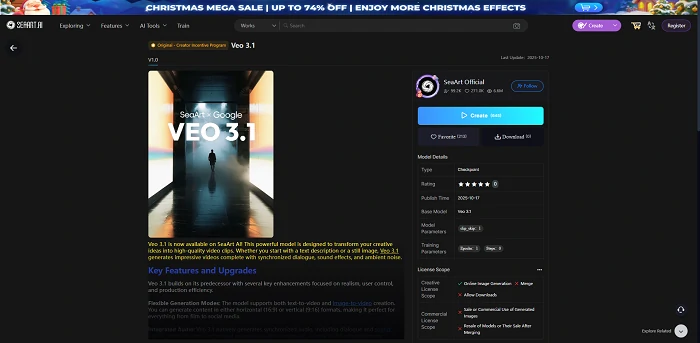 Veo 3.1 Model on SeaArt AI
