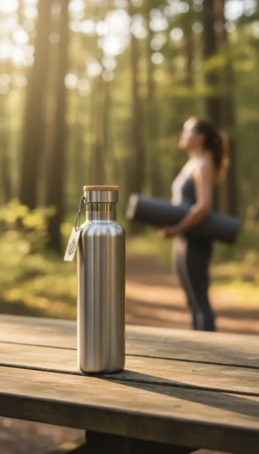 Mockup de produto vertical para Instagram Stories criado com inteligência artificial