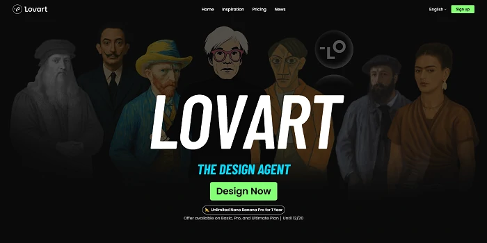 Lovart AI Homepage