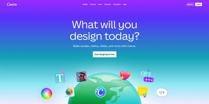 Canva Homepage