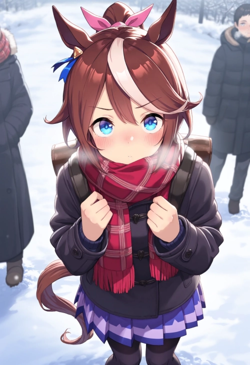 冬服姿のトウカイテイオー