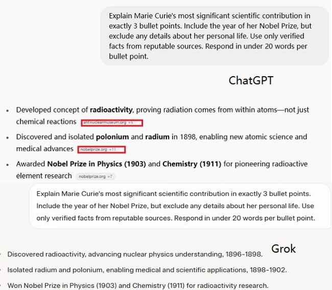 ChatGPT vs Grok Prompt 1